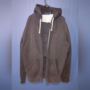 Men's Charcoal Gray Polo Sweat Suit